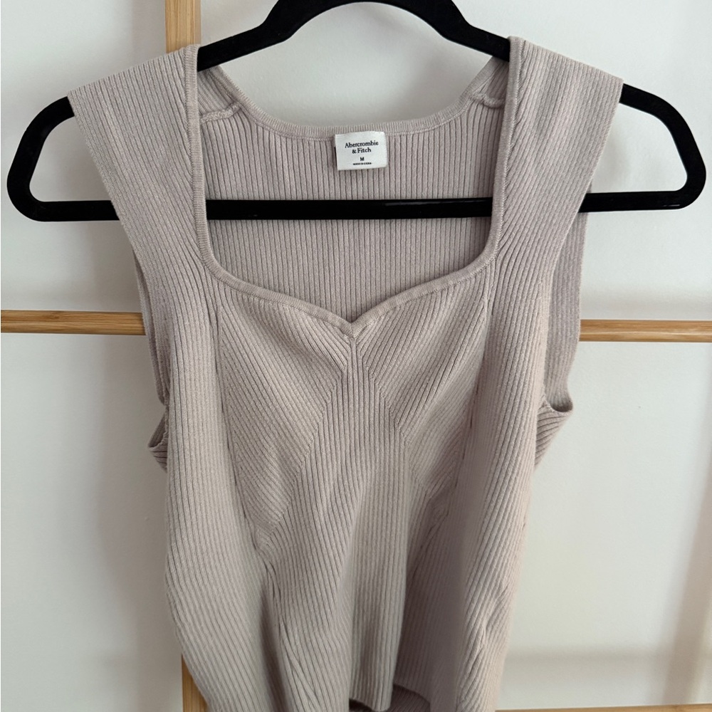Abercrombie Beige Ribbed Tank Top